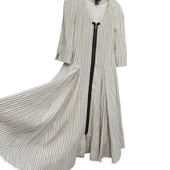 77 Striped Cotton Blend Zip Front Dress Jacket Women’s 6 - Picture 3 of 7